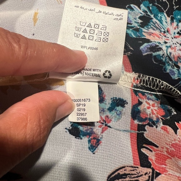 Style & Co Fresh Florals Open Front Kimono Cardigan Ladies Size Medium - Picture 9 of 9